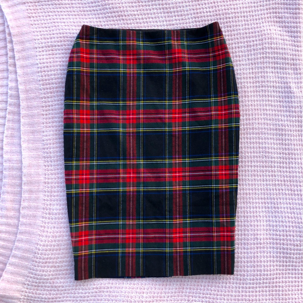 Ralph Lauren Wool Blend Skirt 4 Plaid Pencil Skirt